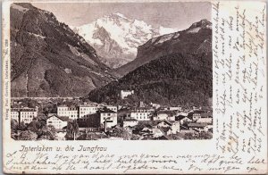 Switzerland Interlaken und die Jungfrau Vintage Postcard C219