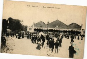 CPA ORLÉANS - La Gare et la Place de Albert Ier (164164)