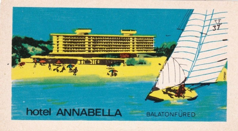 Hungary Balatonfured Hotel Annabella Vintage Luggage Label lbl0003