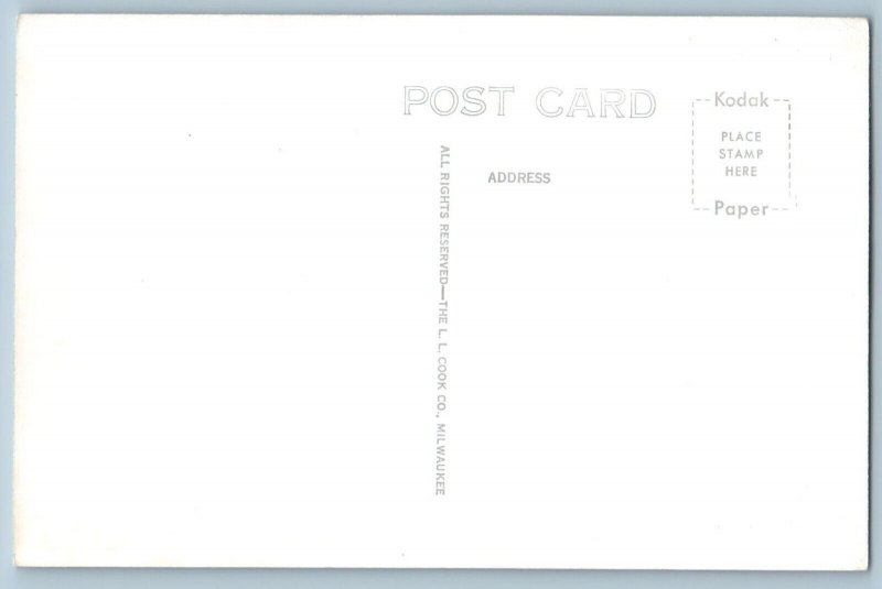 Washington Iowa IA Postcard St. James School Exterior Building c1940 RPPC Photo