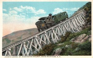 Vintage Postcard Jacob's Ladder Mt. Washington Railway White Mts. New Hampshire