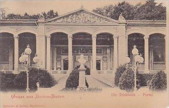 Germany Baden-Baden Gruss Aus Die Trinkhalle-Portal