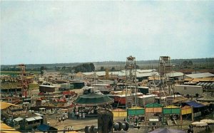 Delaware Huntington Amusement park 1950s Twin Ferris Wheels Postcard 22-3973