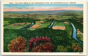 Postcard - The Seven Bends Of The Shenandoah River And Shenandoah Valley - VA