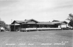 Beatrice Nebraska~Beatrice Field Club~Car Parked by Entrance~1945 RPPC Postcard