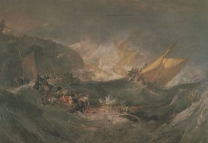 Turner The Shipwreck Of The Minotaur Painting Postcard