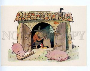 216972 RUSSIA Kokorin Andersen fairy tale swineherd pigs old postcard