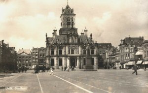 Netherlands Delft Stadhuis Vintage RPPC 03.76