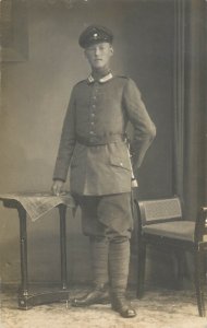 German soldier portrait souvenir photo postcard military uniform ww1