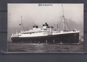 SHIP  BRITANNIC, WHITE STAR LINE, 1929 ppc., REPRINT.