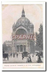 Paris (8th) Postcard Ancient Church St Augustine and the Boulevard Malesherbes