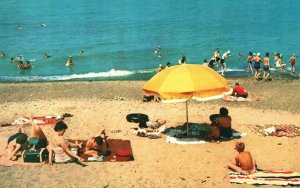 Vintage Postcard 1956 Swimming Beach Sand Summer Vacation Orlando Florida FL