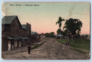 Mindanao Philippines Postcard Main Street Dansalan 1917 Antique Posted