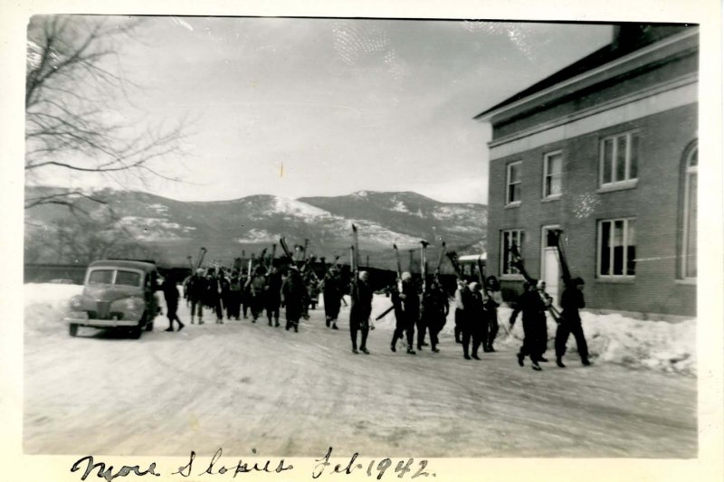 NH - North Conway, February 1942. Slopies from the Snow Train (3.25 X 5.00)