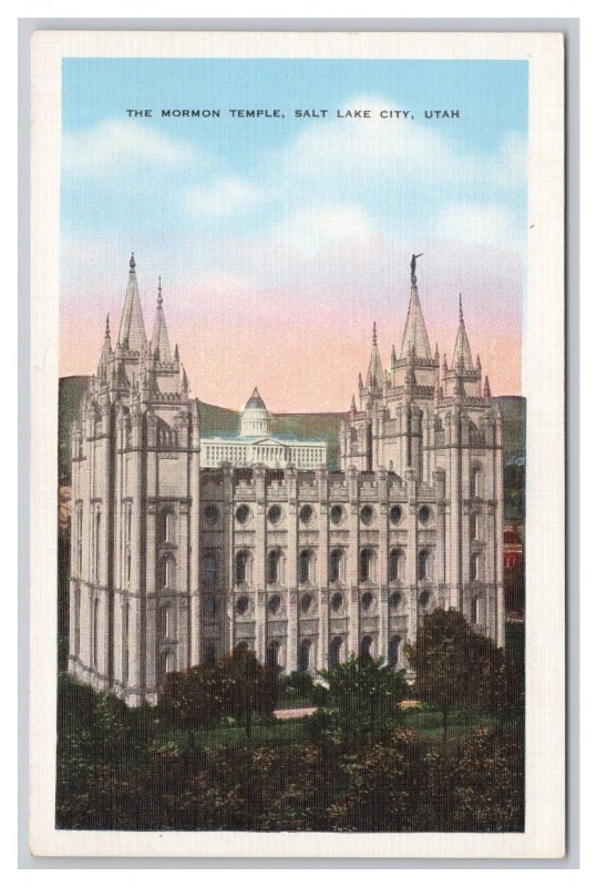 Postcard The Mormon Temple Salt Lake City Utah