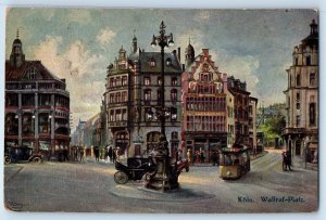 Cologne North Rhine-Westphalia Germany Postcard Wallraf Square 1913 Posted