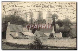 Postcard Old Surroundings Bayeux Creuilly view castle The taking of the Prairie