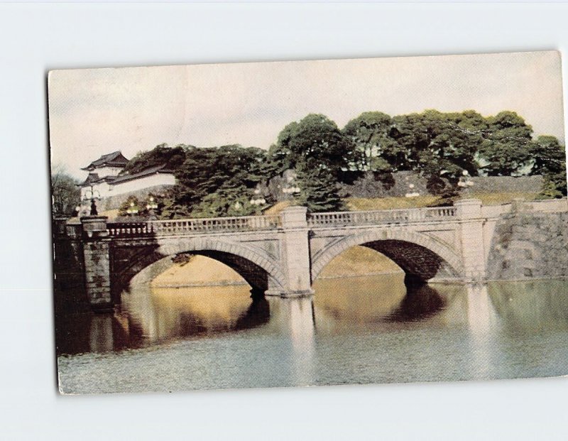 Postcard The Double Bridge in the gardens of the Imperial Palace Tokyo Japan