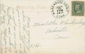 High School, Middletown, Connecticut, Early Postcard, Used in 1911