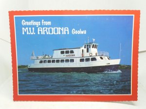 MV Aroona Cruiser Boat Goolwa South Australia Postcard