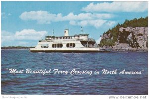 Vermont Burlington Harbor M V Adirondack Passing Rock Point