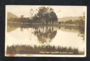 RPPC KINGWOOD WEST VIRGINIA PRESTON COUNTRY CLUB LAKE REAL PHOTO POSTCARD