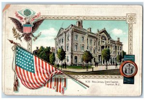 c1912 State Capitol Trenton New Jersey General Washington Campaign NJ Postcard