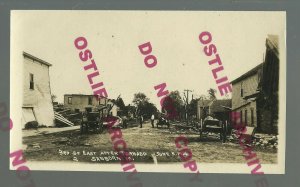 Sanborn IOWA 1914 MAIN STREET TORNADO Ruins nr Sheldon Sibley Primghar Hartley