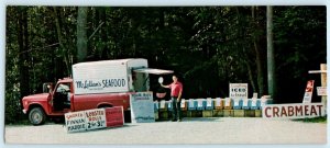 EDGECOMB, Maine ME ~ Roadside McLELLAN'S SEAFOOD STOP Truck - 3.5x8 Postcard