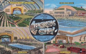Worlds Largest Convention Hall Atlantic City NJ USA Old Postcard