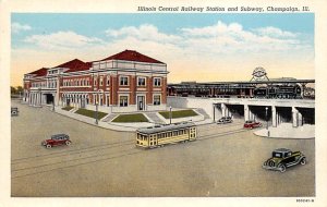 Illinois Central Railway Station and Subway Champaign, Ill, USA Illinois Trai...