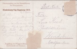 Germany Augsburg im Flaggenschmud Vintage Postcard C380