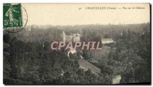 Old Postcard Chastellux View Of The Chateau