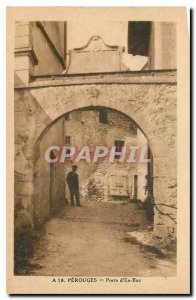 Old Postcard Perouges Gate En Bas