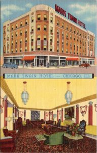 Mark Twain Hotel Chicago IL Postcard PC421