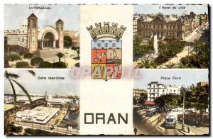 Modern Postcard The cathedral Oran L & # City 39Hotel Place Foch Harbor Station