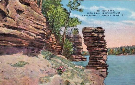 Wisconsin Milwaukee Chimney Rock High Rock In Background Picturesque Wisconsi...