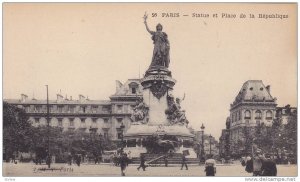 Statue Et Place De La Republique, Paris, France, 1900-1910s