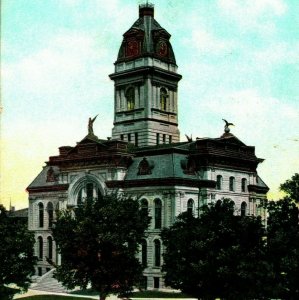 Valparaiso Indiana IN Court House Building 1910s DB Postcard UNP T17