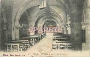 Old Postcard Marseille Our Lady of the Guard Crypt