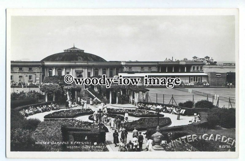 tq1149 - Winter Garden and Pavilion c1940s, at Weston-Super-Mare - postcard 