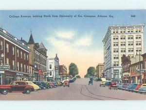 Unused Linen STREET SCENE Athens Georgia GA W1354@