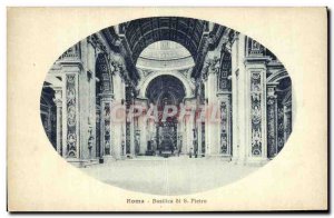 Old Postcard Roma Basilica di S Pietro