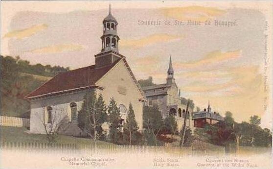 Canada Quebec Ste Anne de Beaupre Memorial Chapel &  Convent of the Wh...