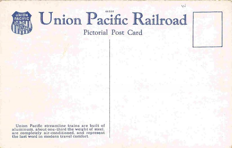 Union Pacific First Streamliner Railroad Train 1934c postcard