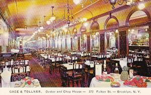 GAGE & TOLLNER RESTAURANT BROOKLYN NY - 1950s POSTCARD