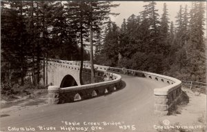 Eagle Creek Bridge Columbia River Highway Cross & Dimmitt RPPC Postcard Y18
