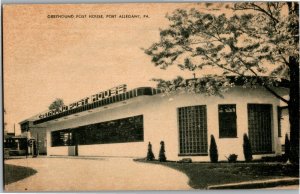 Greyhound Post House Port Allegany PA Bus Station Cafeteria Vintage Postcard B07