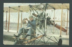 Post Card Ca 1922 Image Of Billy Parkers Early Model Airplane W/Data Used Unpost