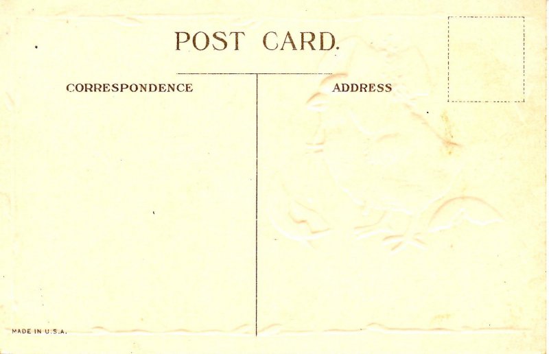 Greeting - Easter.  (chick in bonnet)